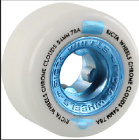 RICTA CHROME CLOUDS 54MM/ 78A WHT/BLU SKATEBOARD WHEELS
